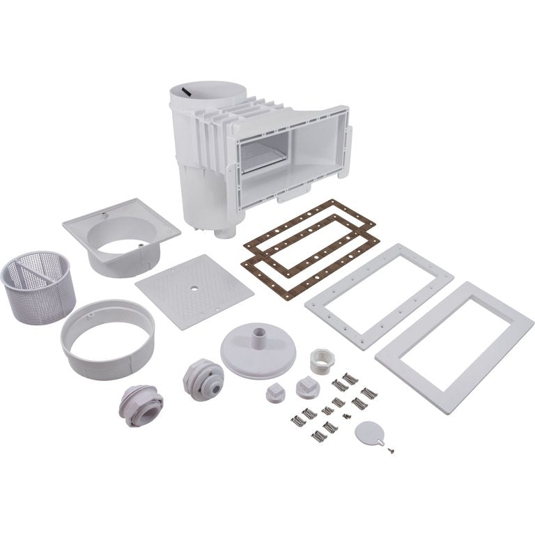 Wide Track Auto-Skim Skimmer with Bottom Drain – Hayward SP10852OMTE (white)