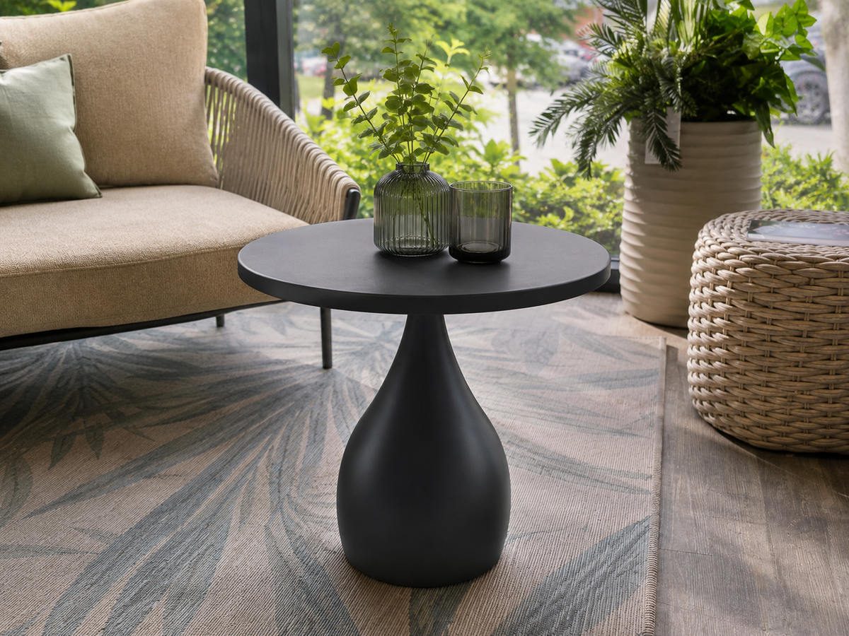 ATOLL Outdoor Coffee Table in Charcoal Aluminum