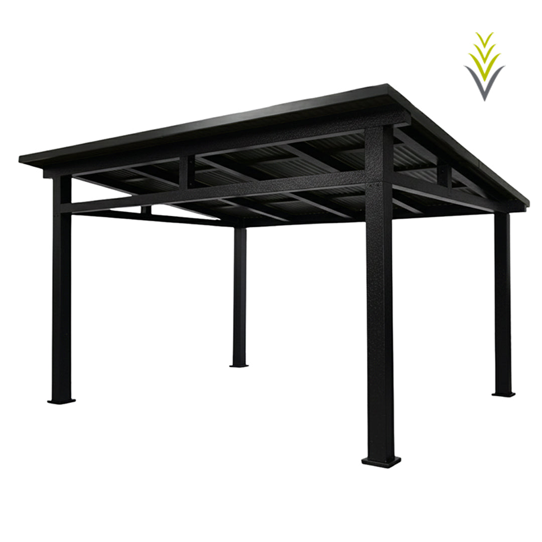 Plaza Corriveau Gazebo 12 ft x 14 ft black – Galvalume Roof