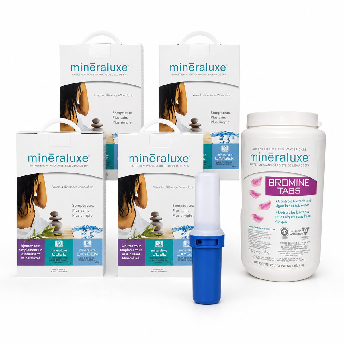 Minéraluxe Brome Annual Spa Kit – Complete 12-Month Treatment with 2 kg Tablets and Floater