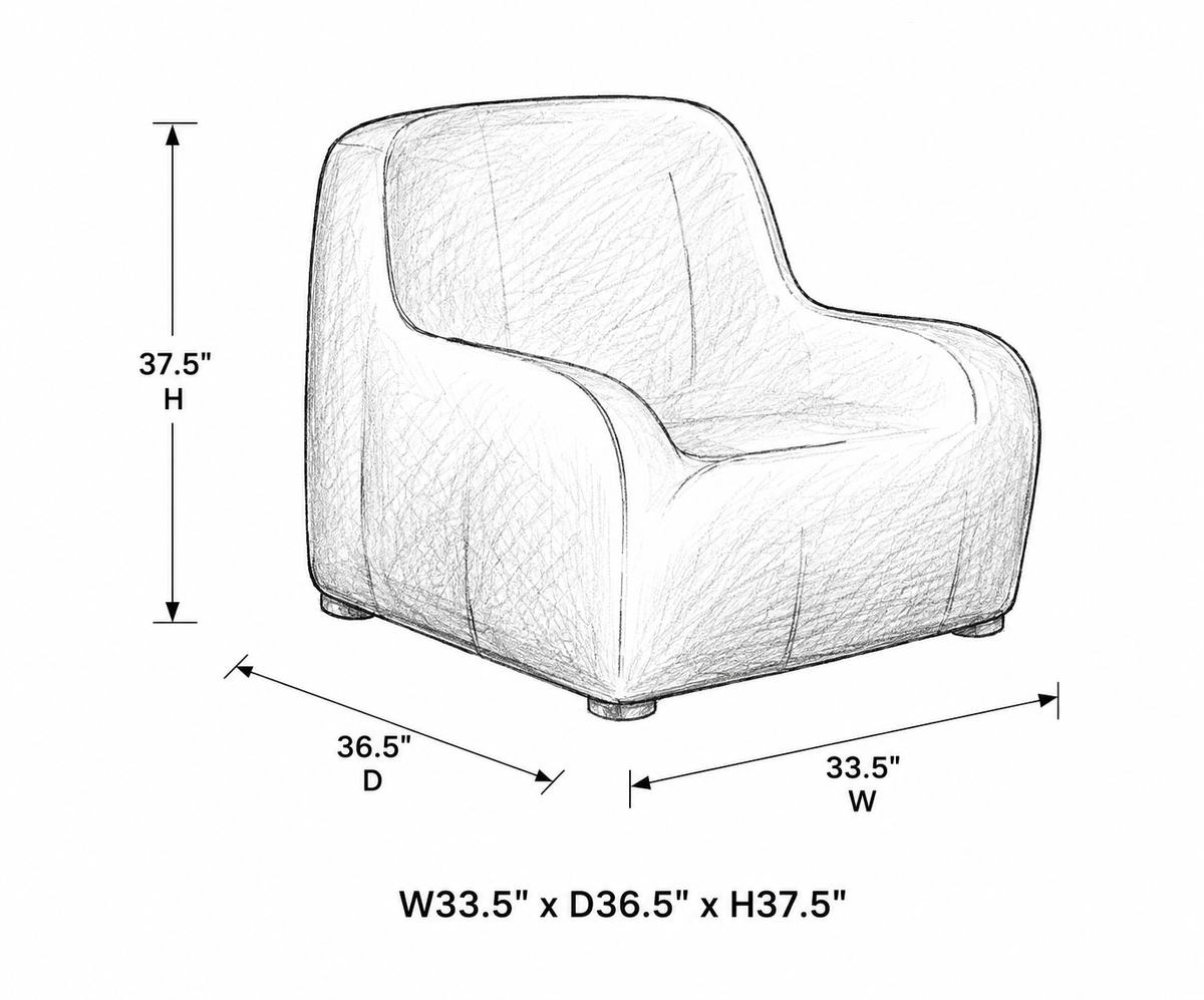 Ratana cover for outdoor club chair – 33.5 x 36.5 x 37.5 in
