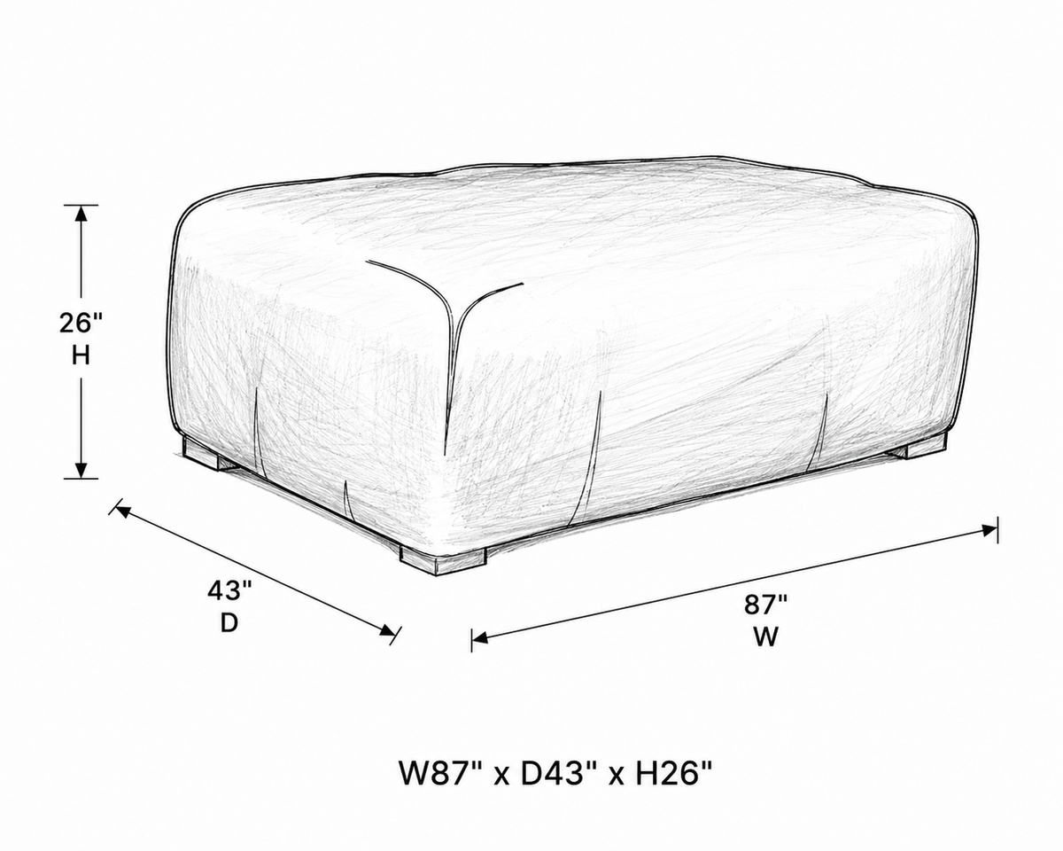 Ratana cover for outdoor sofa – 87 x 43 x 26 in