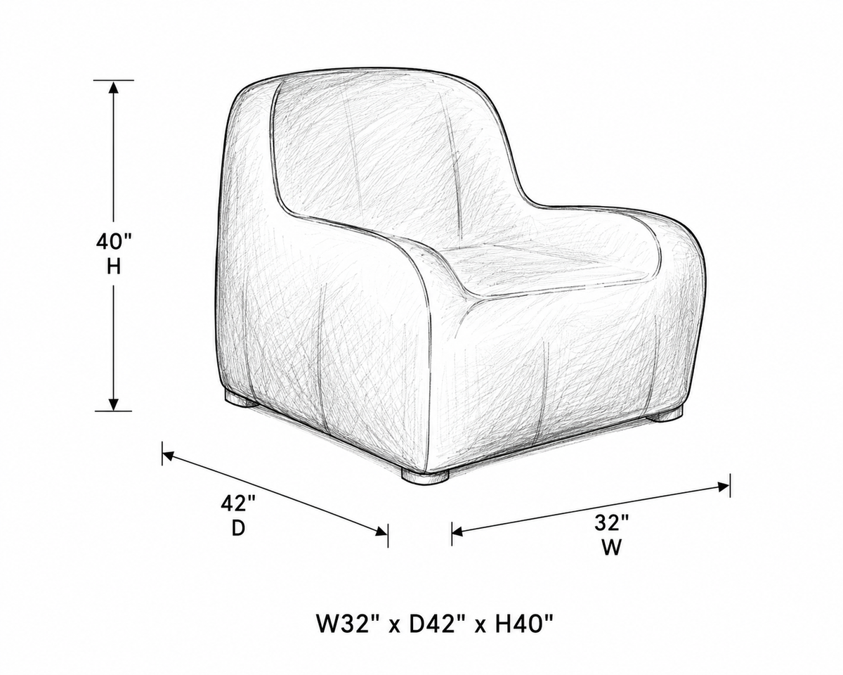 Ratana cover for high-back or reclining chair – 32 x 42 x 40 in