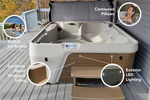 5-person Freeflow Excursion Premier Spa – Arctic White / Charcoal