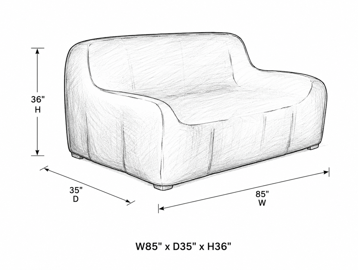 Ratana cover for outdoor sofa – 85 x 35 x 36 in