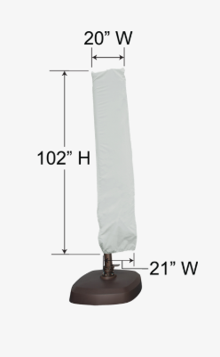 Cover Treasure Garden® for Offset Parasol AG25T – Light Gray – PFC955