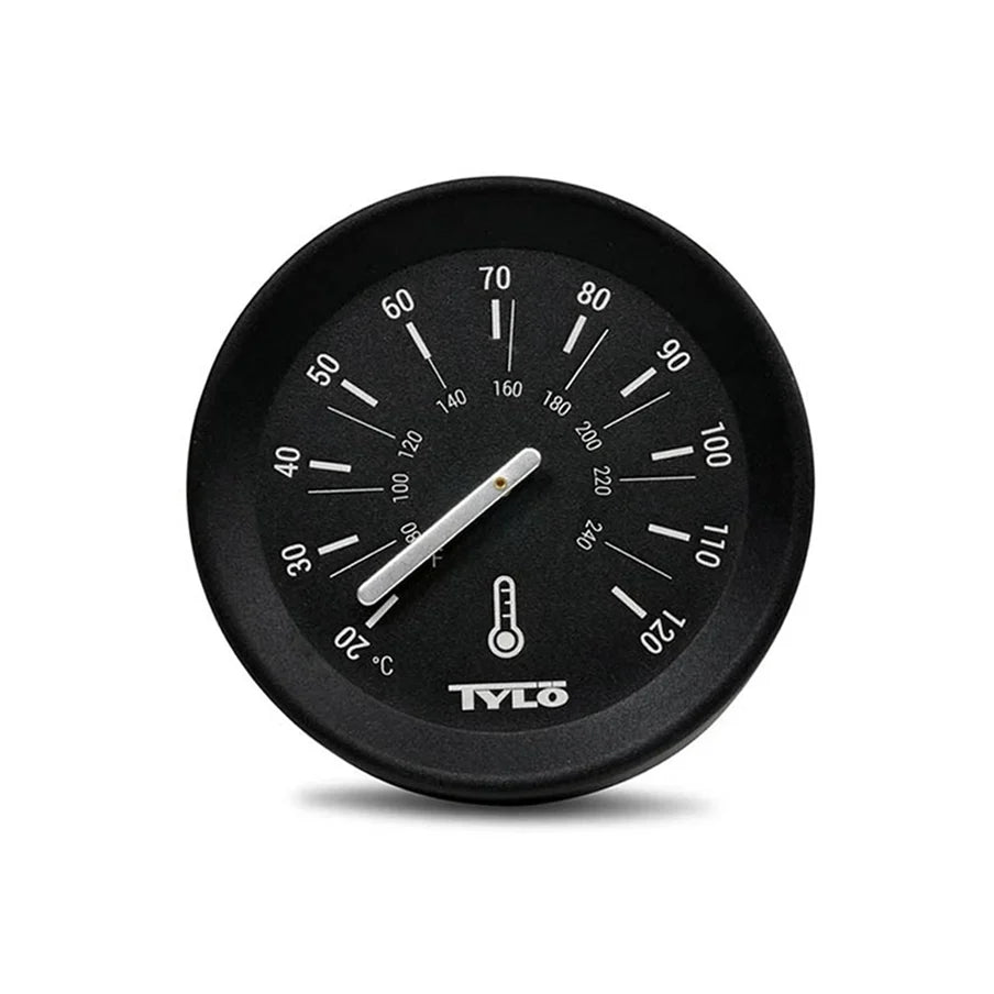 Tylö Brilliant Sauna Thermometer – Matte Black Aluminum
