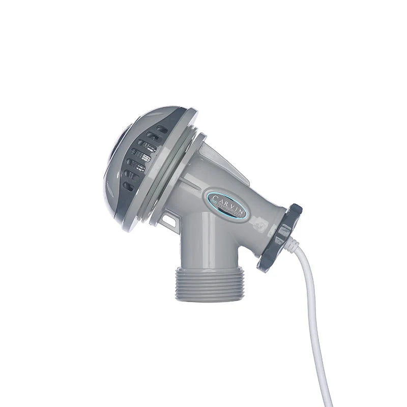 Vue de profil de la lumière Carvin Starbright grise pour retour d’eau