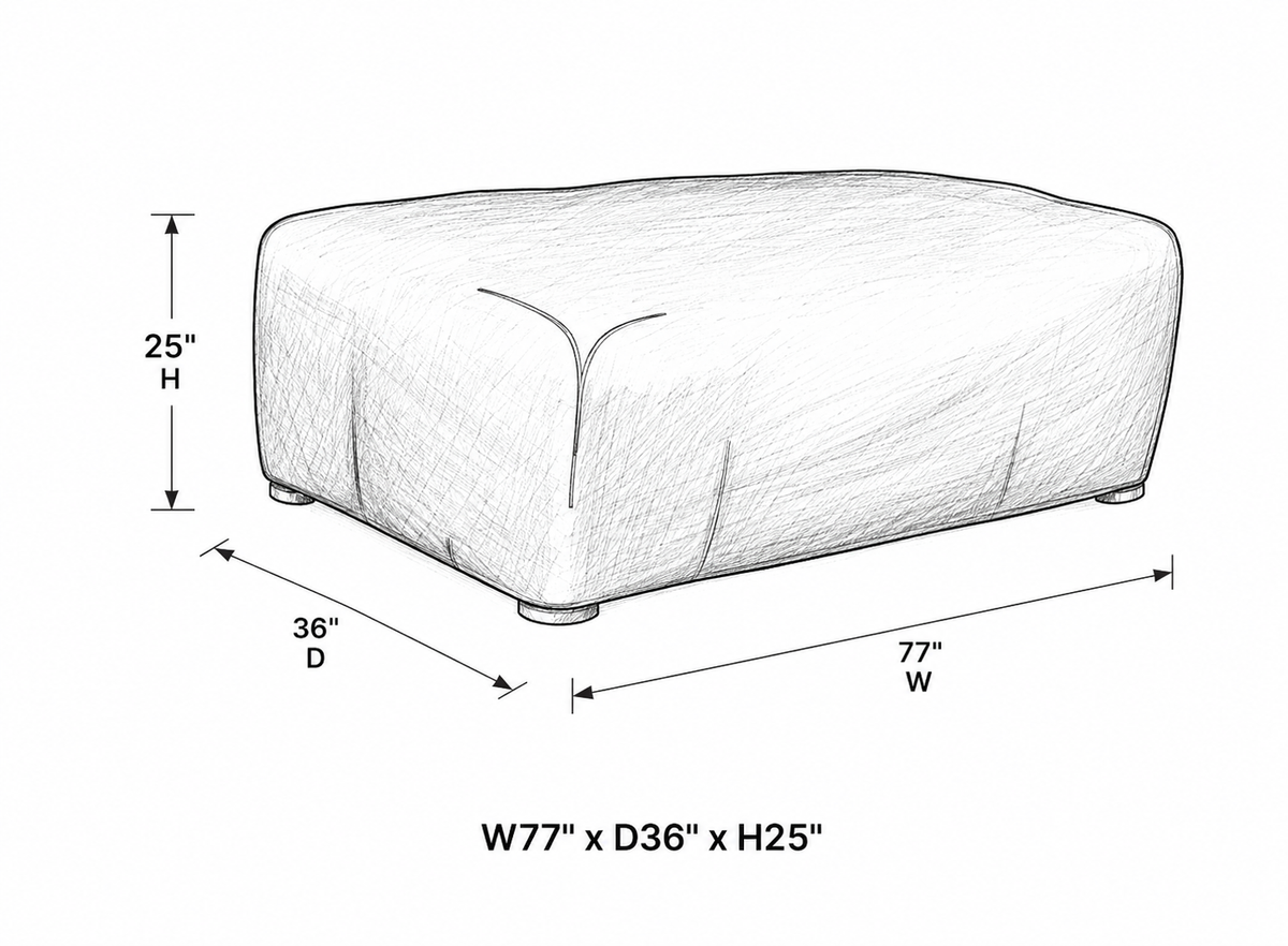 Ratana cover for 2-seat outdoor furniture – 77 x 36 x 25 in