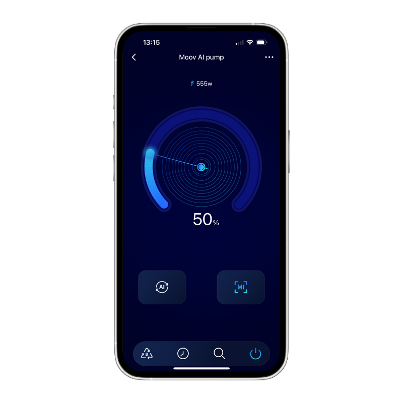 Pompe de piscine MOOV AI 2,7 HP MP3AI – Vitesse variable avec Wi-Fi – vue 5