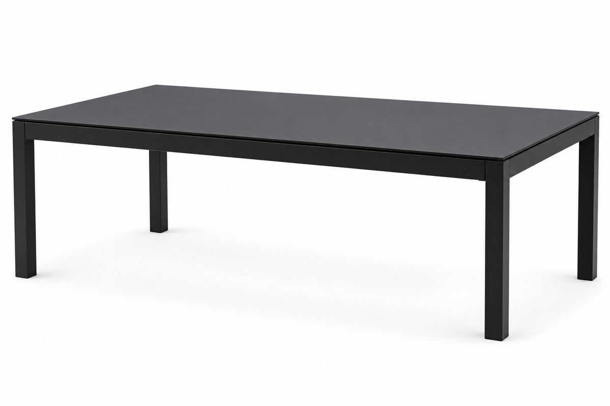 Black Renaissance patio table 40 x 80 in – Corriveau