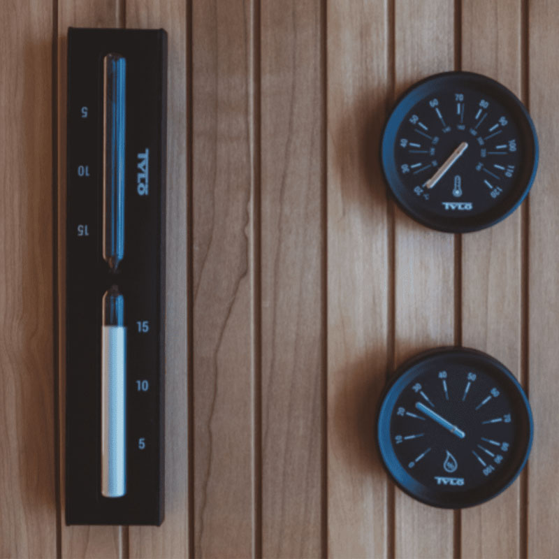 Tylö Brilliant Sauna Hourglass – Matte Black | 15-Minute Timer