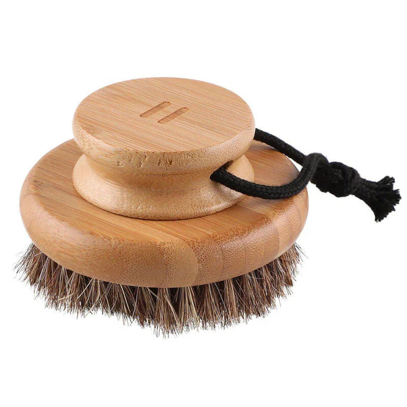 RENTO Body Brush – Round Exfoliating Brush for Sauna and Dry Brushing