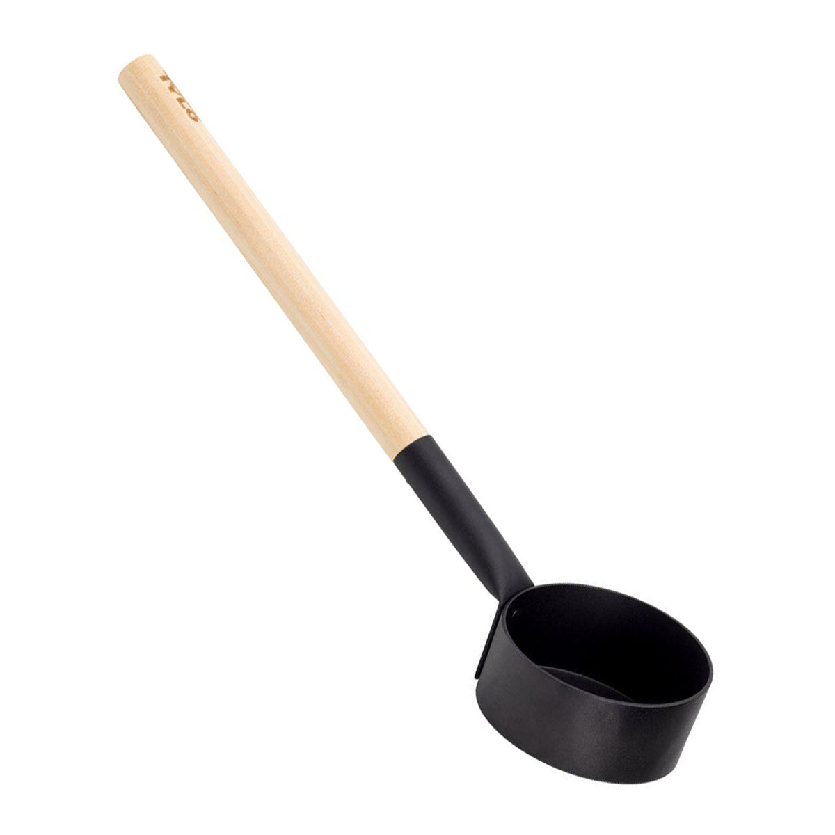 Tylö Brilliant Sauna Ladle – Matte Black Aluminum with Wooden Handle