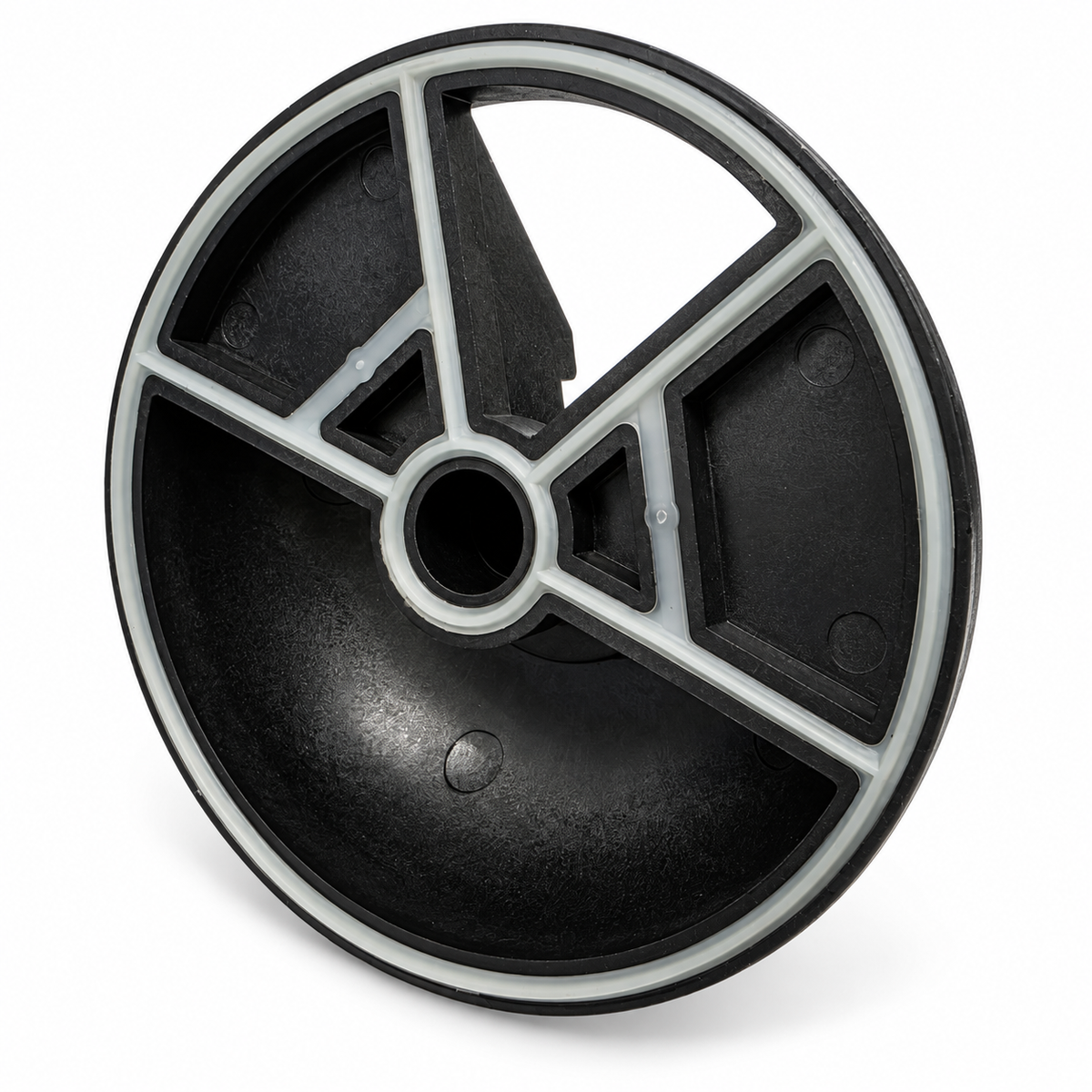 Vue de dessous de la valve intérieure Soma 47304003080 montrant le joint de répartition