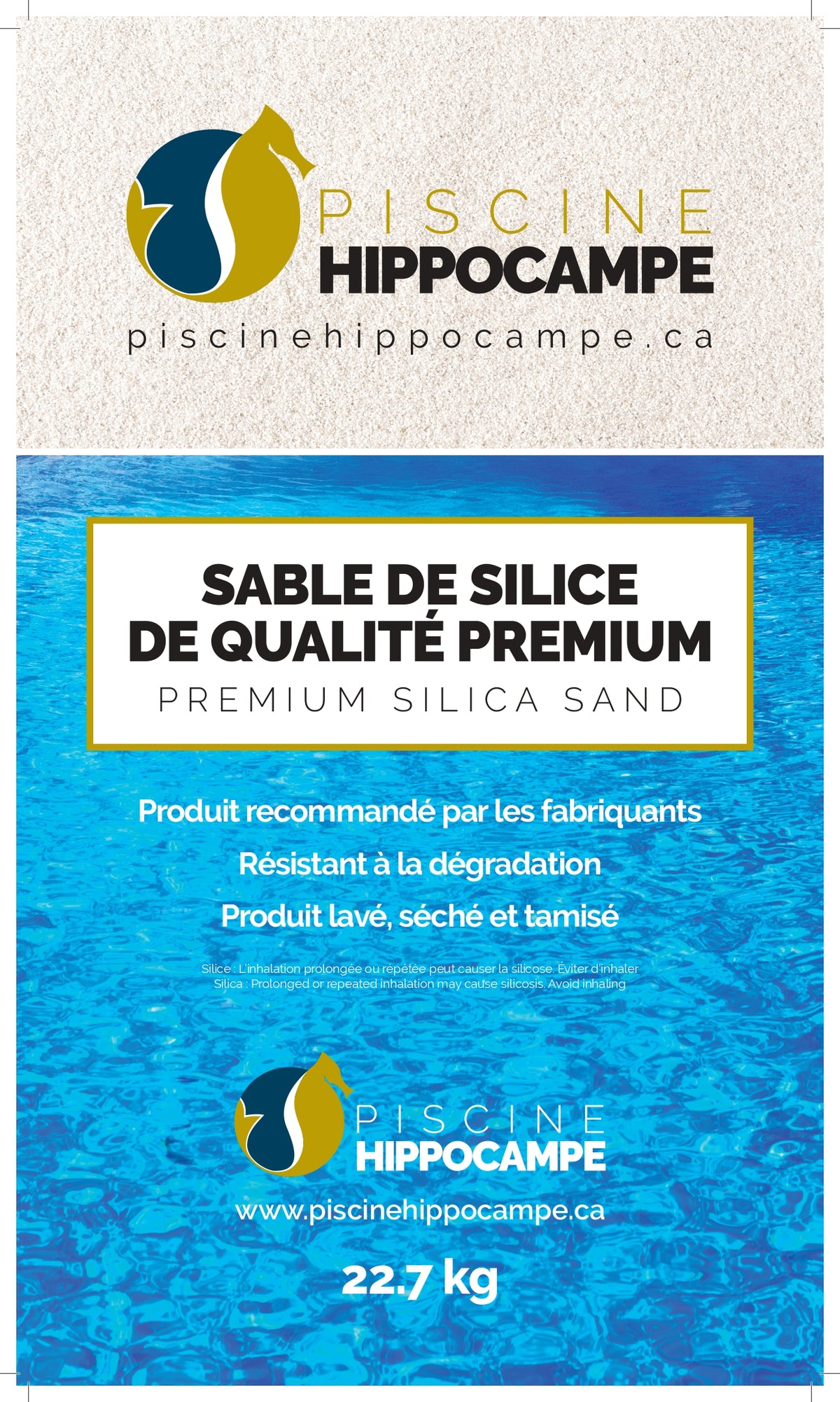 Sable de silice premium 22,7 kg – Média filtrant pour filtreur de piscine