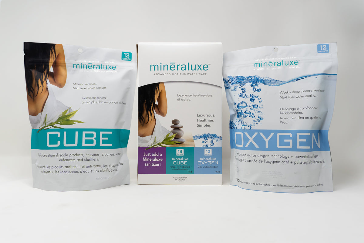 Gamme Minéraluxe pour entretien de spa