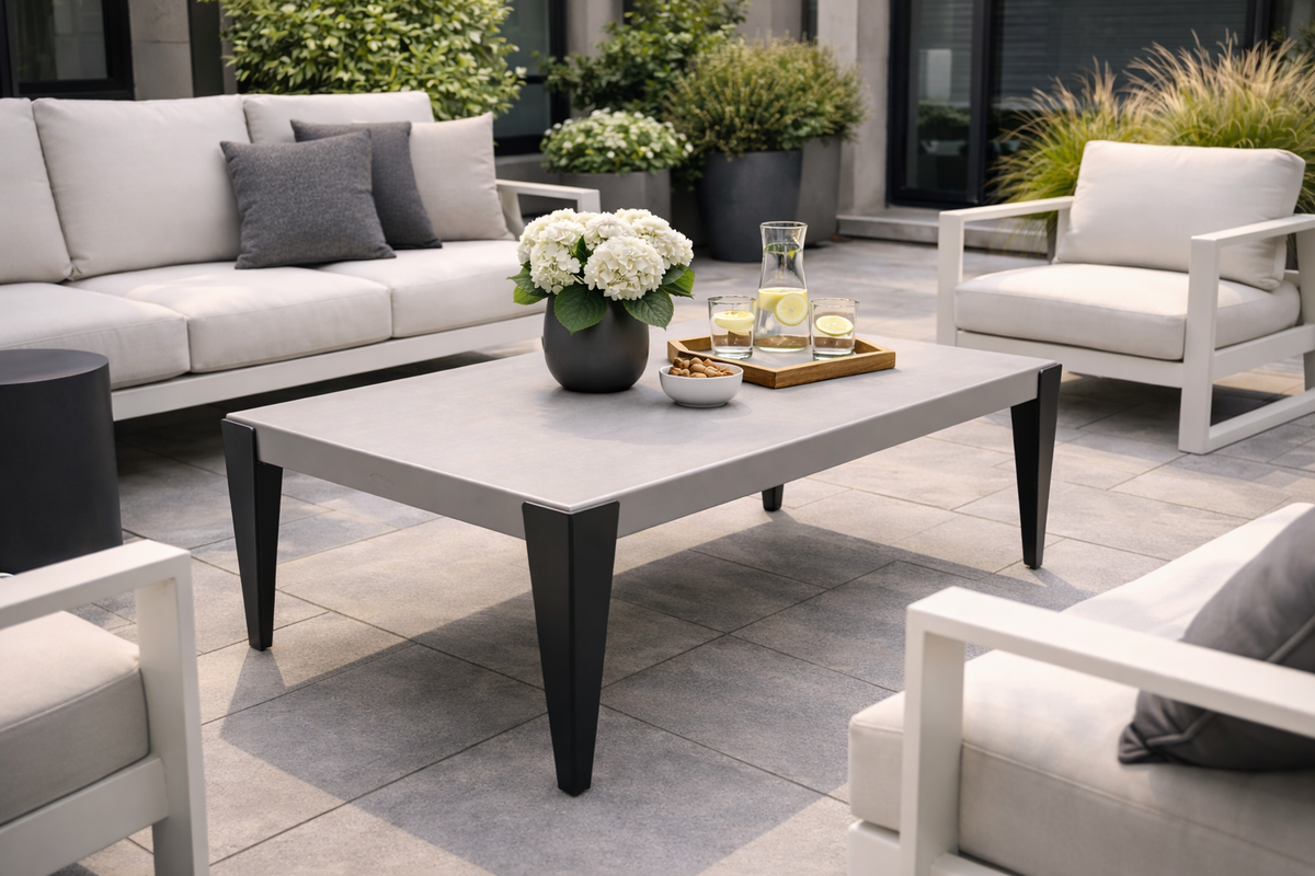 Ratana Genval Outdoor Coffee Table in Aluminum – Clearance Display Model