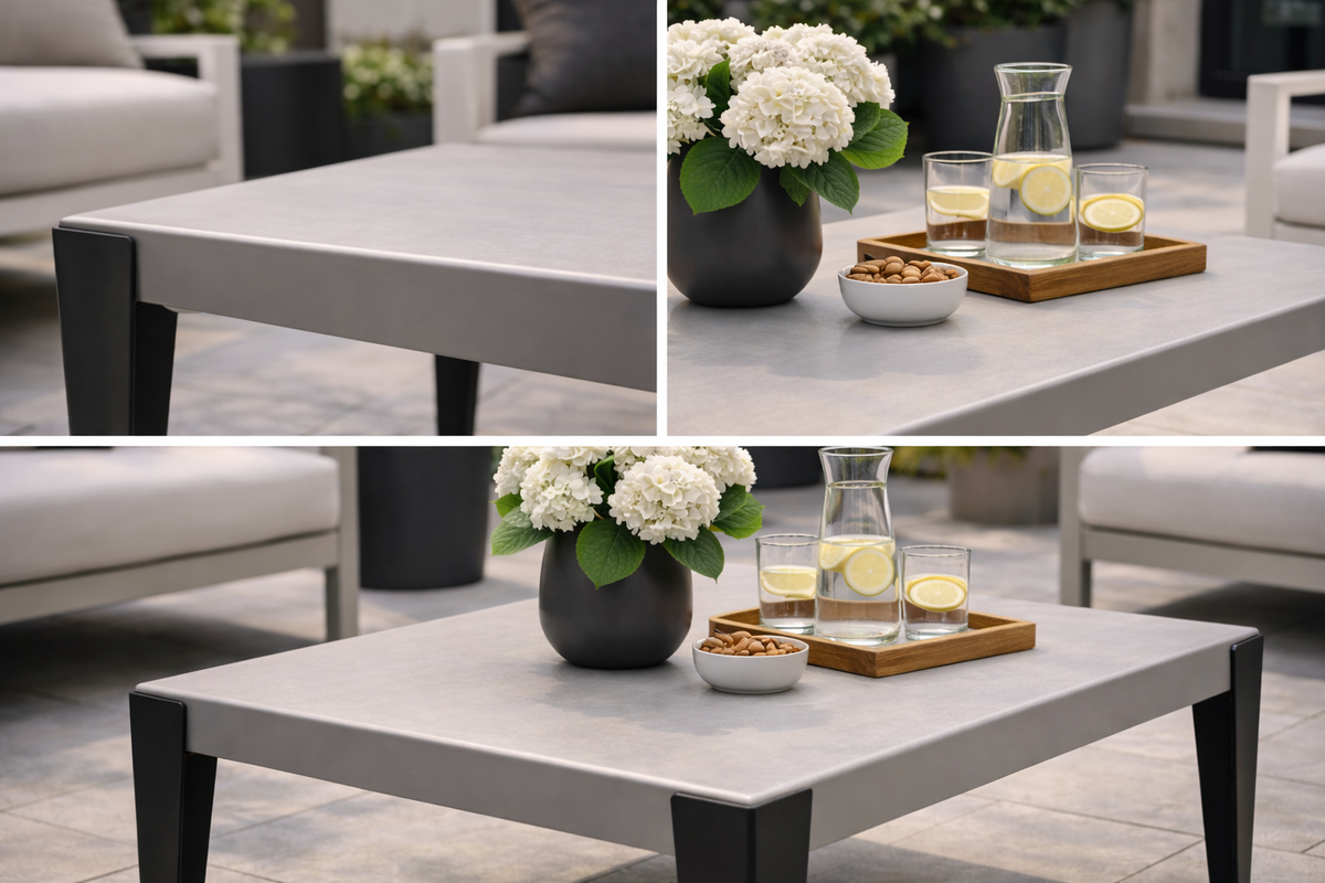 Ratana Genval Outdoor Coffee Table in Aluminum – Clearance Display Model