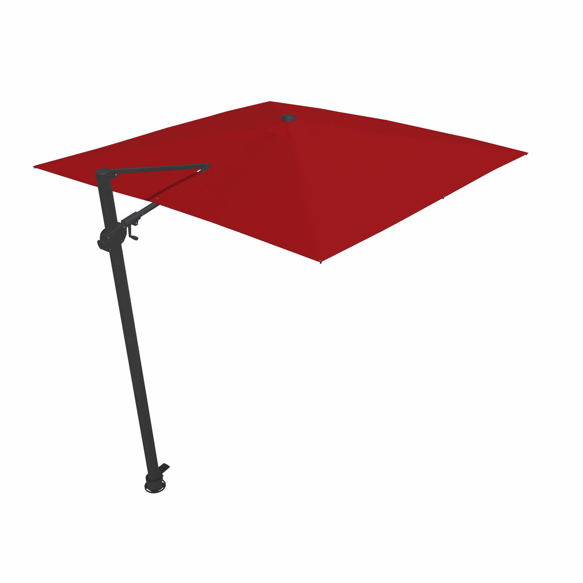 Treasure Garden AG25T 10’ Square Cantilever Umbrella Red | 360° Rotating Cantilever Umbrella with Tilt