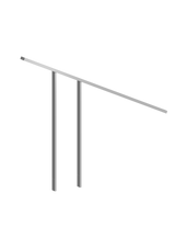 In-ground pool ramp in gray 304 stainless steel – Sturdy modern handrail with universal anchoring