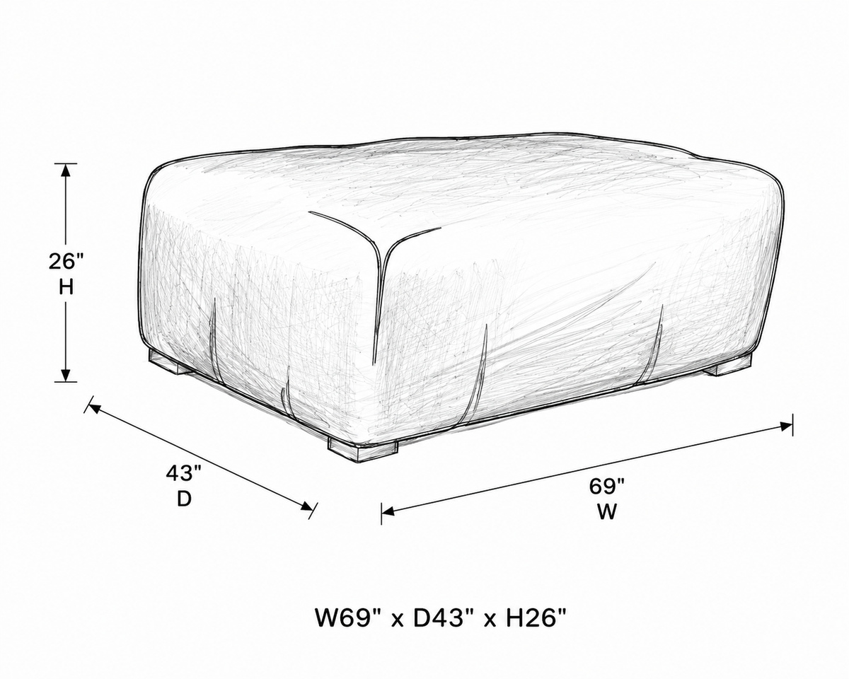 Ratana cover for outdoor loveseat – 69 x 43 x 26 in