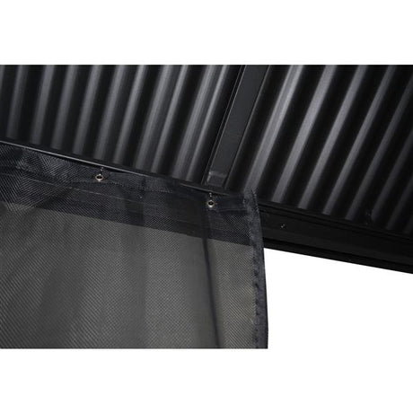 Gazebo Métropolis en Aluminium Noir avec Toit en Galvalume® - Corriveau International