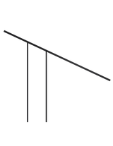 In-ground pool railing in black 304 stainless steel – Durable modern handrail with universal anchoring