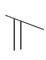 In-ground pool railing in black 304 stainless steel – Durable modern handrail with universal anchoring