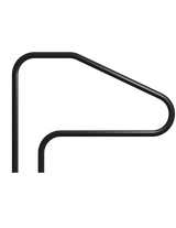 In-ground pool railing Figure 4 black – Classic handrail in 304 stainless steel