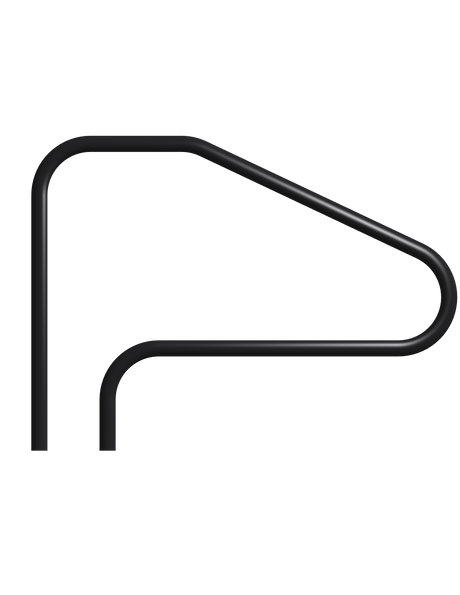 In-ground pool railing Figure 4 black – Classic handrail in 304 stainless steel