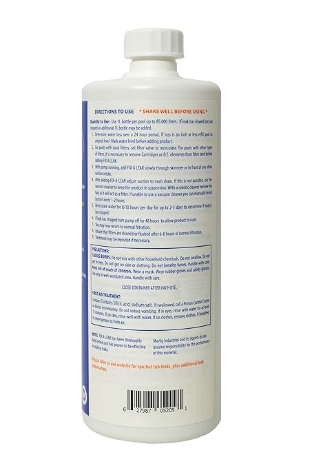 Leak Sealant – Fix A Leak 1 Litre / 32 oz – For Pools and Spas