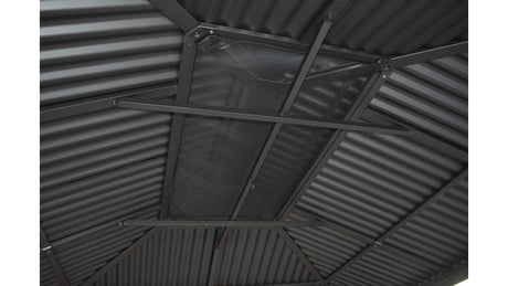 Gazebo Métropolis en Aluminium Noir avec Toit en Galvalume® - Corriveau International