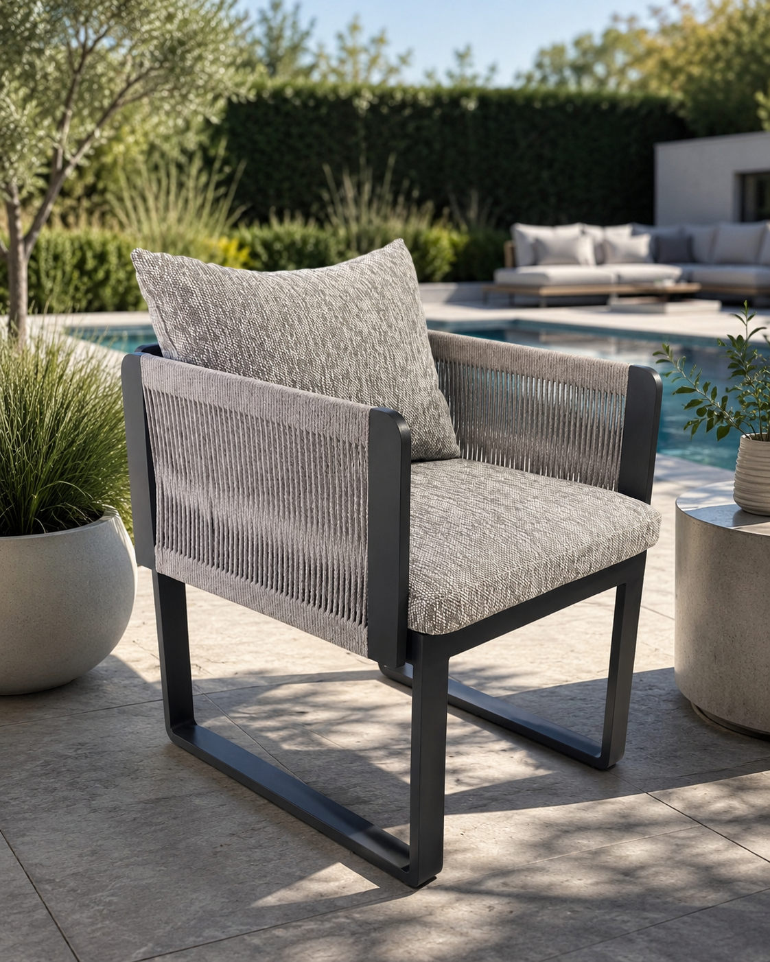 Square Oriental Bay Dining Chair by ATOLL | Contemporary Elegance and Superior Comfort  