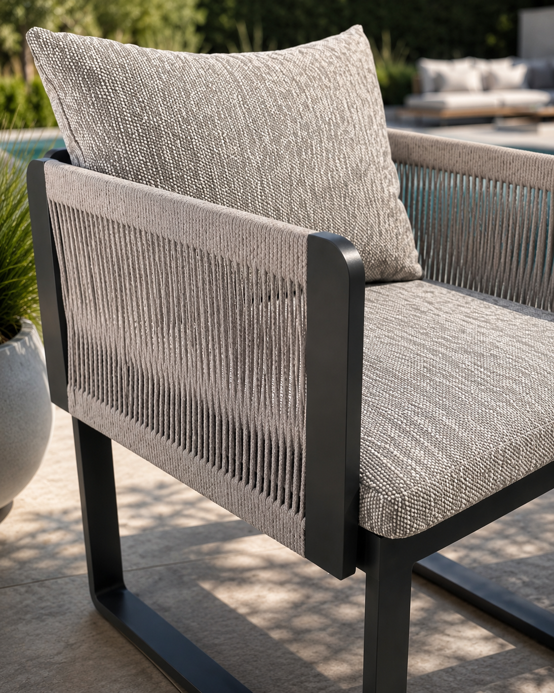 Square Oriental Bay Dining Chair by ATOLL | Contemporary Elegance and Superior Comfort  
