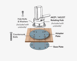 Treasure Garden AMK-W support for wood deck – AKZP and AG25T