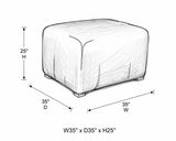 Ratana cover for outdoor club chair – 35 x 35 x 25 in