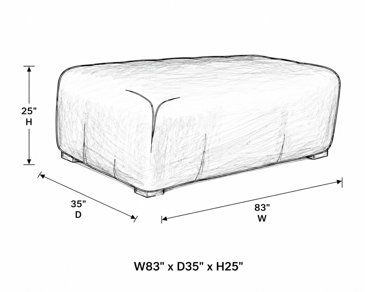 Housse Ratana pour sofa extérieur – 83 x 35 x 25 po