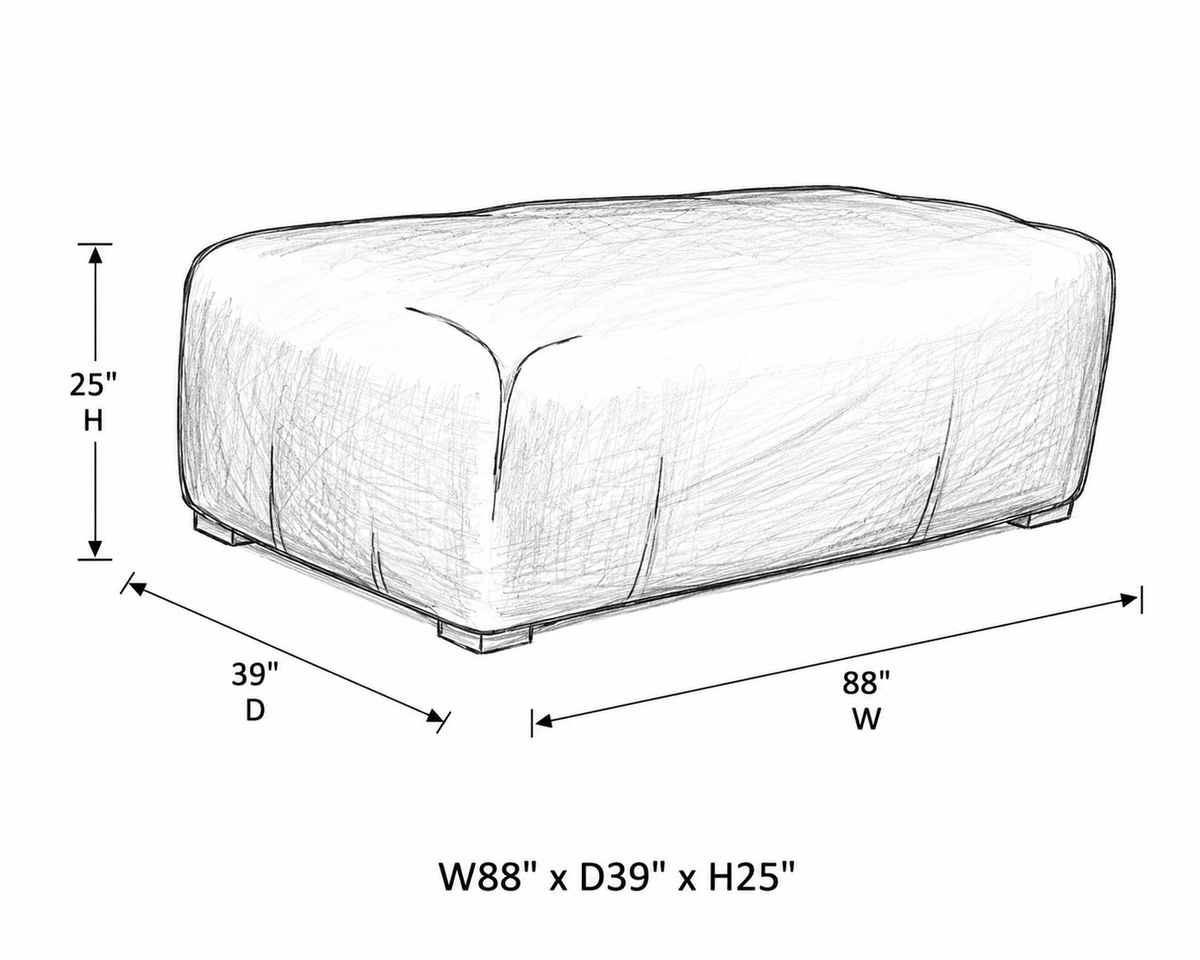 Ratana cover for outdoor sofa – 88 x 39 x 25 in