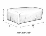 Ratana cover for outdoor sofa – 88 x 39 x 25 in