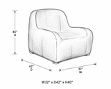 Ratana cover for high-back or reclining chair – 32 x 42 x 40 in