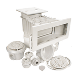 Wide Track Auto-Skim Skimmer with Bottom Drain – Hayward SP10852OMTE (white)