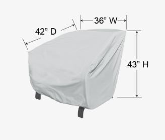 Treasure Garden PFC741 — XL Cover for Lounge Chair (Pale Gray)