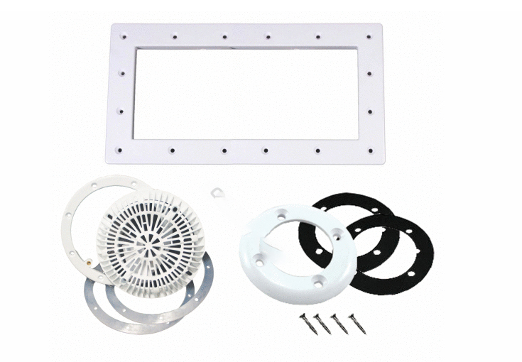 Complete CMP White Hardware Kit for Inground Pool – Skimmer, Return Fittings, and Drains | 25541-200-000