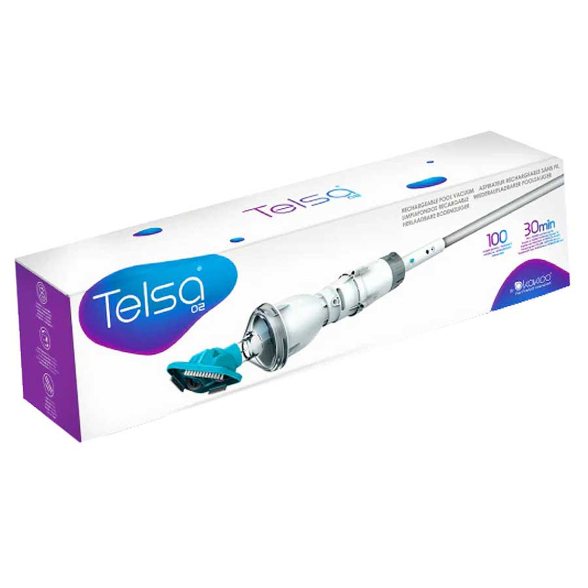 Aspirateur rechargeable sans fil Kokido Telsa 02 pour spa et petite piscine