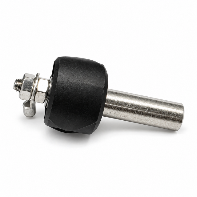 Anode MOOV MCXGRD pour système JustSalt avec raccord noir et tige métallique sur fond blanc
