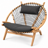 Chaise ATOLL Azura Rope Lazy Chair en teck et cordage marin - photo produit