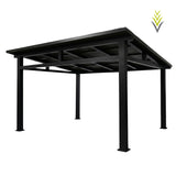 Gazebo Plaza Corriveau 12 x 14 noir – Toit Galvalume – vue 2