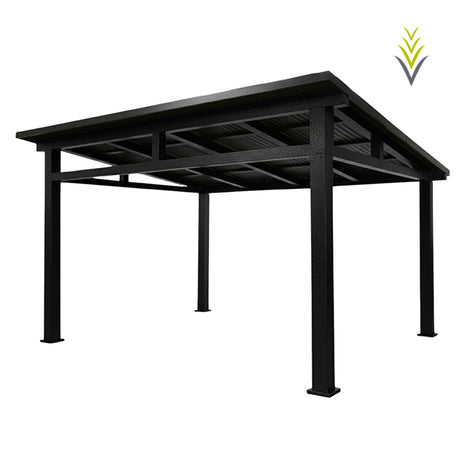 Gazebo Plaza Corriveau 12 x 14 noir – Toit Galvalume – vue 2