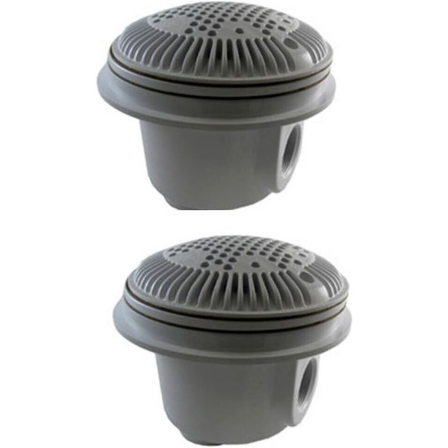 Hayward 1.5 in Anti-Vortex Main Drains – 8" Dark Gray (Pack of 2)